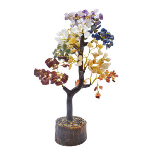 Crystal Tree - Chakra Colours - Dark Trunk