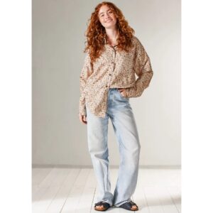 Long Sleeve Shirt - Oversized - Sari - Small