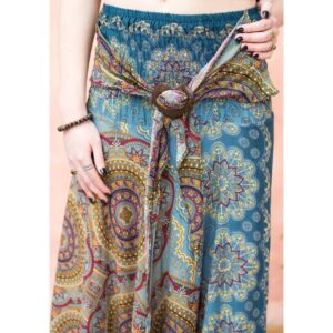 Maxi Skirt - Mandala Print - Navy