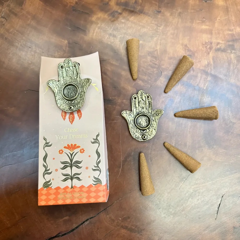 Carnatia Incense Cones w/ Burner - Chase Your Dreams