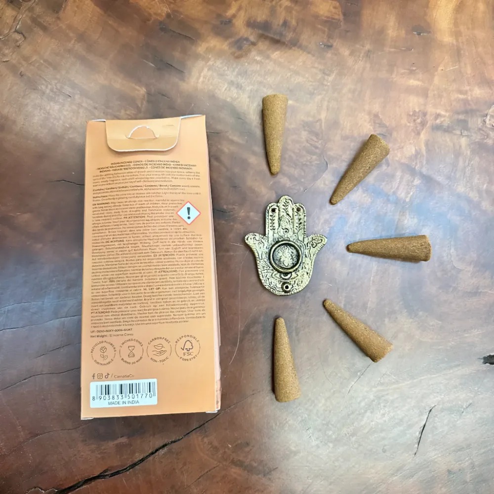 Carnatia Incense Cones w/ Burner - Rise Renew Flourish