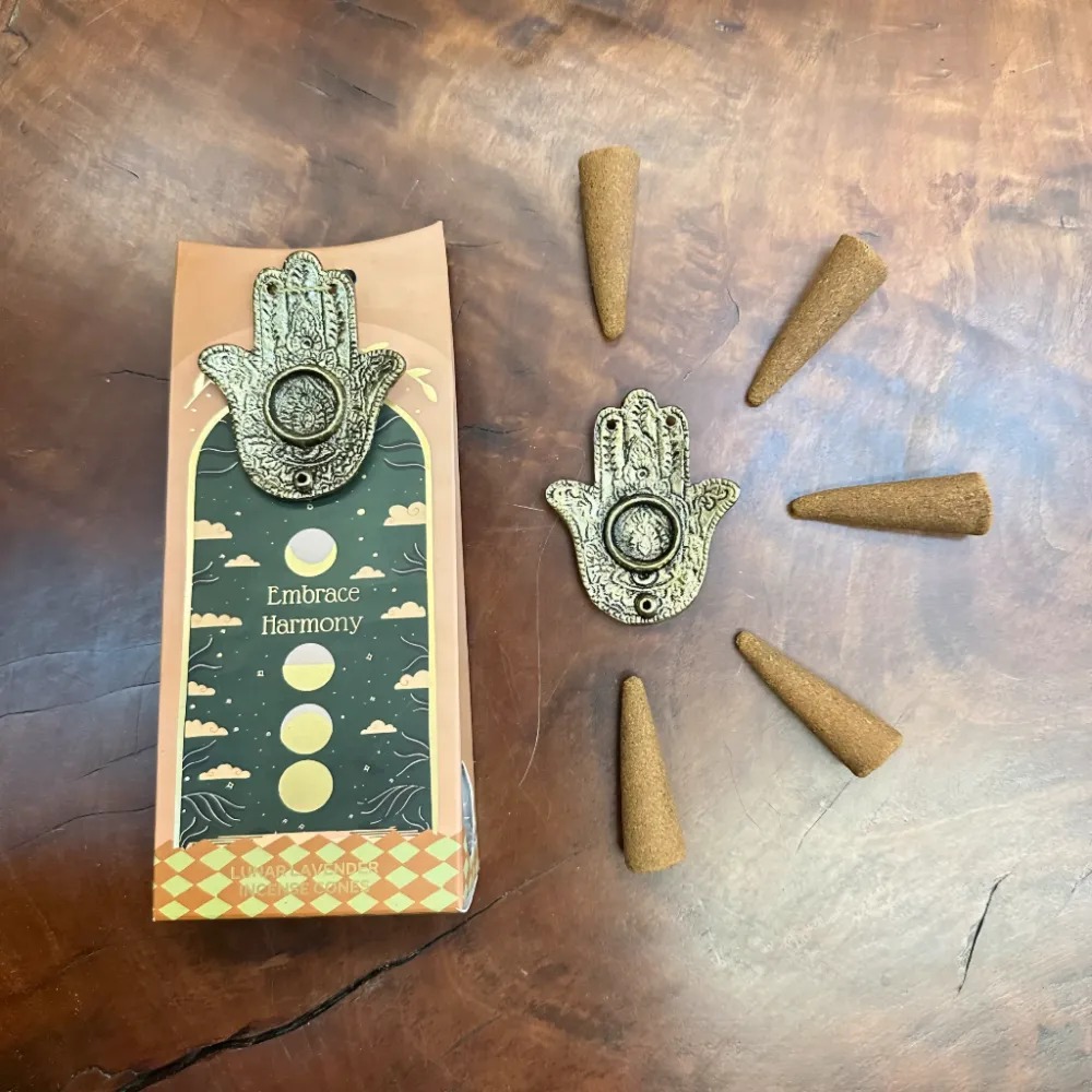 Carnatia Incense Cones w/ Burner - Embrace Harmony
