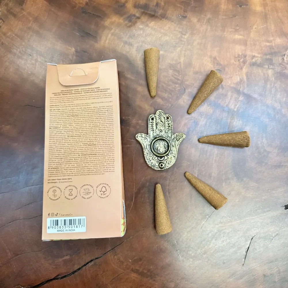 Carnatia Incense Cones w/ Burner - Embrace Harmony - Image 2
