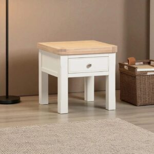 Regal Oak - Lamp Table - White