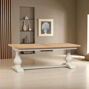 Regal Oak Extending Dining Table - 2.20m - White